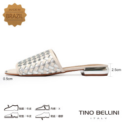  TINO BELLINI 貝里尼 巴西進口編織造型涼拖鞋FSRV003-D(銀色)