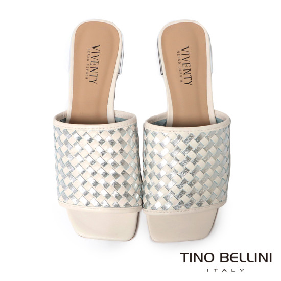  TINO BELLINI 貝里尼 巴西進口編織造型涼拖鞋FSRV003-D(銀色)