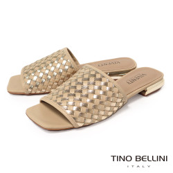  TINO BELLINI 貝里尼 巴西進口編織造型涼拖鞋FSRV003-F(金色)