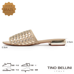  TINO BELLINI 貝里尼 巴西進口編織造型涼拖鞋FSRV003-F(金色)
