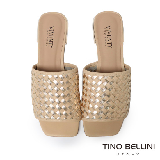  TINO BELLINI 貝里尼 巴西進口編織造型涼拖鞋FSRV003-F(金色)