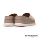 TINO BELLINI 貝里尼 進口真皮簡約一字寬帶厚底涼拖鞋FSVT010-3(米色)