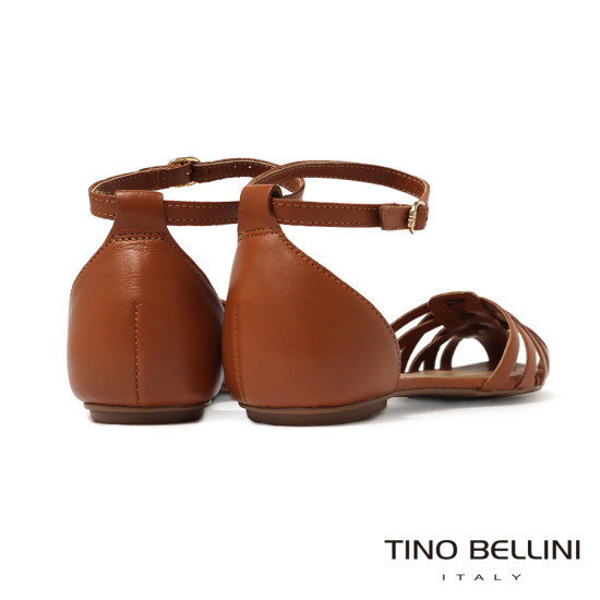 TINO BELLINI 貝里尼 巴西進口編織包趾涼鞋FSWV002-9(駝色)