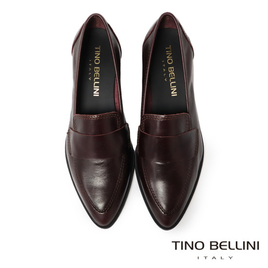 TINO BELLINI 貝里尼 義大利進口 尖頭樂福鞋FWCT026H-A(酒紅色)