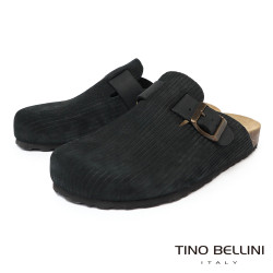 TINO BELLINI 貝里尼 歐洲進口懶人軟木底拖鞋FZ0T003-1(黑色)
