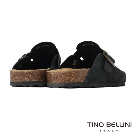 TINO BELLINI 貝里尼 歐洲進口懶人軟木底拖鞋FZ0T003-1(黑色)