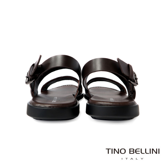 牛皮編織寬面後調節釦帶涼鞋HM0T010-6