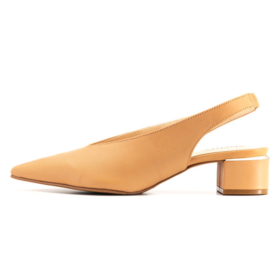 V形鞋口後拉帶低跟鞋FS1V0003-3