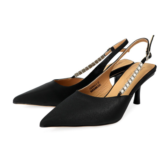 TINO BELLINI 貝里尼 香港進口 絲綢鑽飾後繫帶高跟鞋FS2V001-1