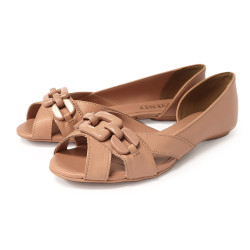 方形飾扣魚口平底鞋FS7V001-3