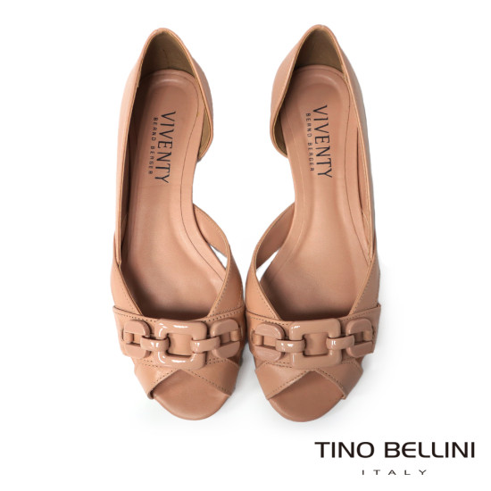 方形飾扣魚口平底鞋FS7V001-3