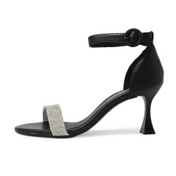 閃鑽一字帶高跟涼鞋FSAT001-1