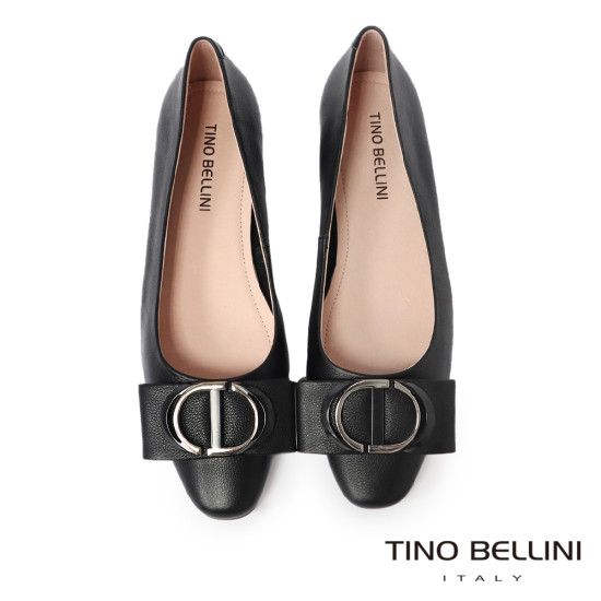 TINO BELLINI 貝里尼 香港進口 圓環飾蝴蝶結平底鞋FSBT0008-1