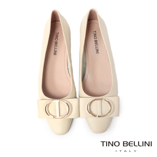 TINO BELLINI 貝里尼 香港進口 圓環飾蝴蝶結平底鞋FSBT0008-3