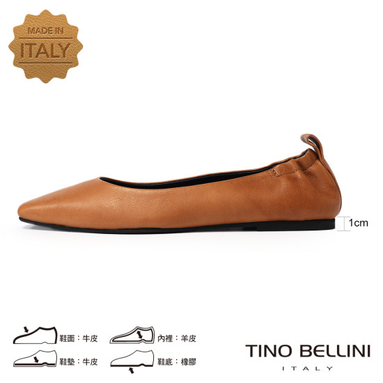 TINO BELLINI 貝里尼 義大利進口 素面方頭芭蕾舞鞋FSBT014-9