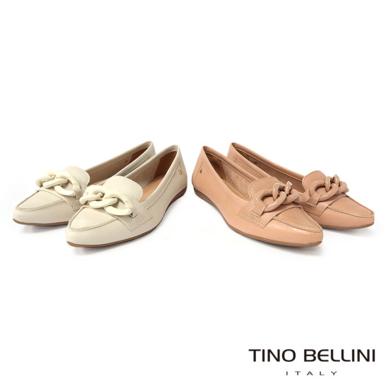 鍊飾尖楦淺口平底鞋FSBV010-3