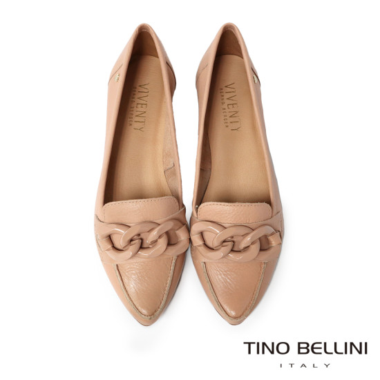 鍊飾尖楦淺口平底鞋FSBV010-3