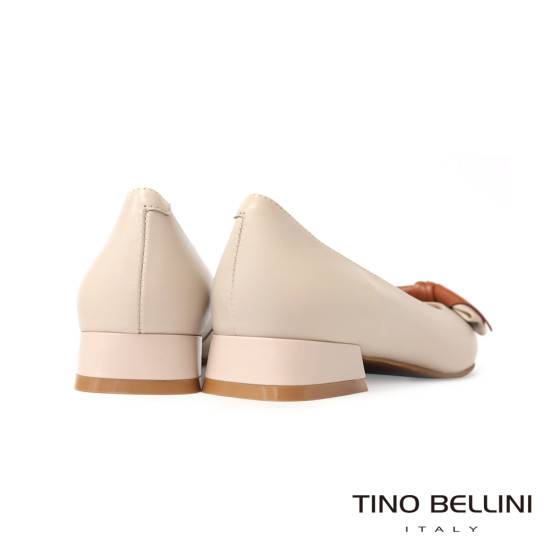 雙色蝴蝶結尖頭低跟鞋FSBV011-3