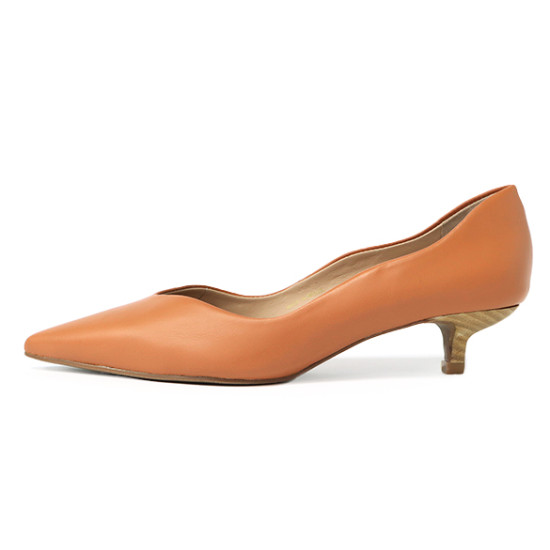 素色尖頭低跟鞋FSCT009A-9