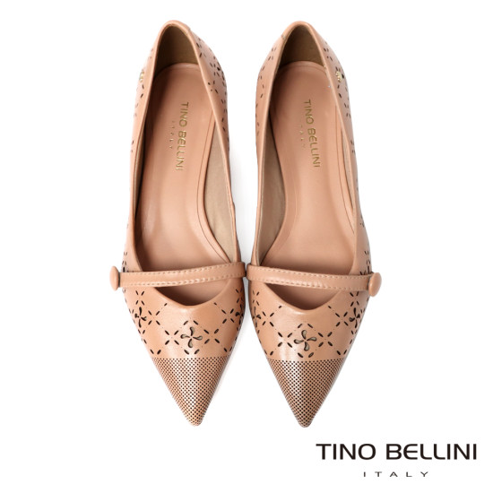 刻花尖頭低跟鞋FSCT013-3