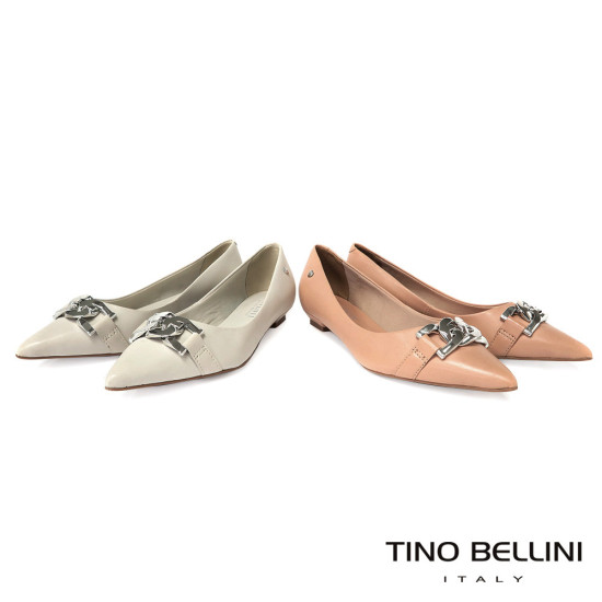 銀扣尖頭低跟鞋FSCV007-3