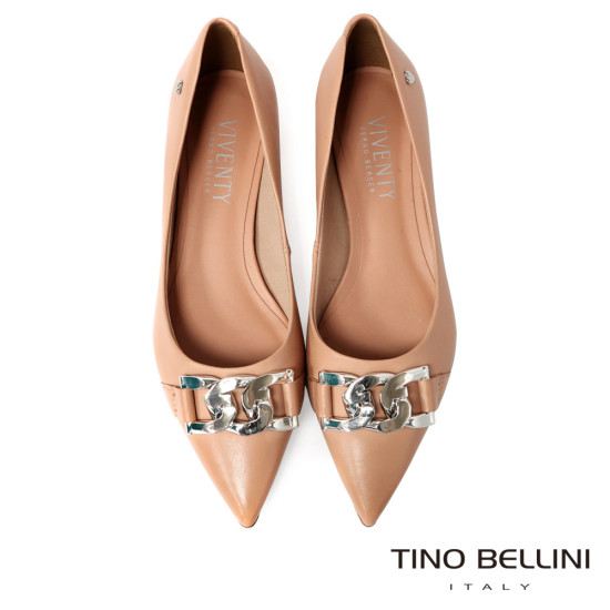 銀扣尖頭低跟鞋FSCV007-3