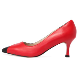 撞色羊皮尖頭跟鞋FSDT0008-2