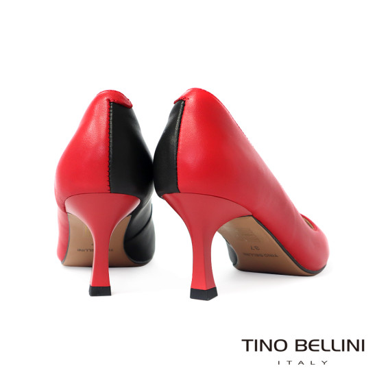 撞色羊皮尖頭跟鞋FSDT0008-2