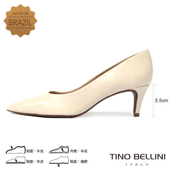 牛皮尖頭跟鞋FSDV0003-3