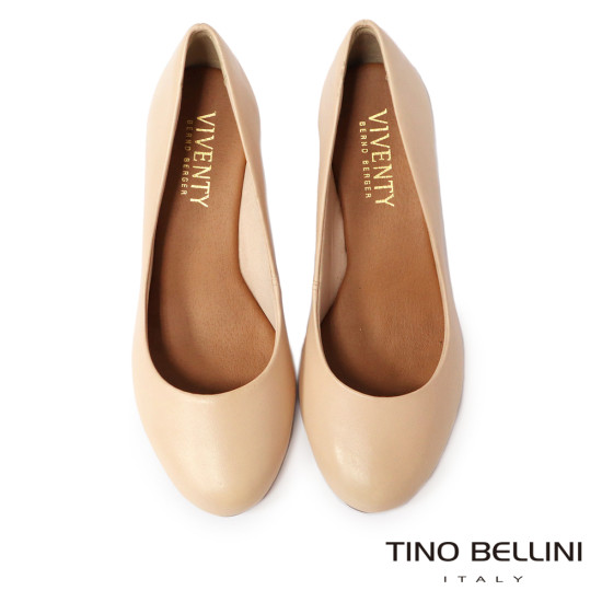 圓頭牛皮楔型跟鞋FSGV0001-3