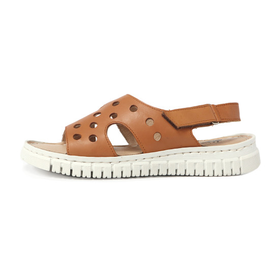 簍空魔鬼氈後帶厚底涼鞋FSJO010-9