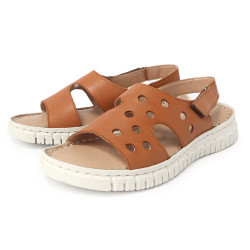 簍空魔鬼氈後帶厚底涼鞋FSJO010-9