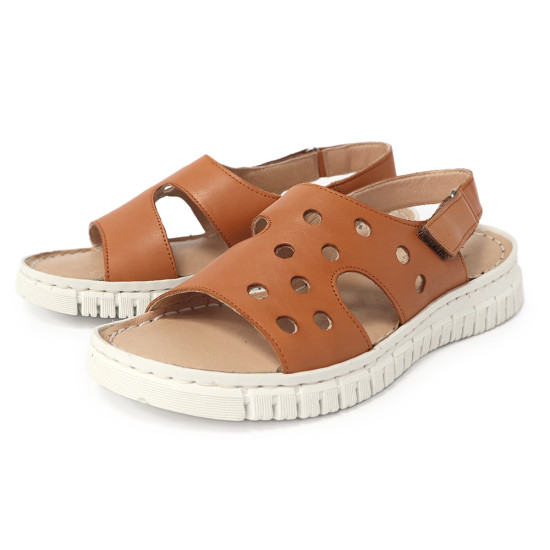 簍空魔鬼氈後帶厚底涼鞋FSJO010-9