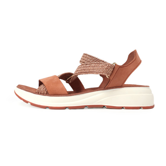 織帶牛皮革繞帶厚底涼鞋FSJO011-6