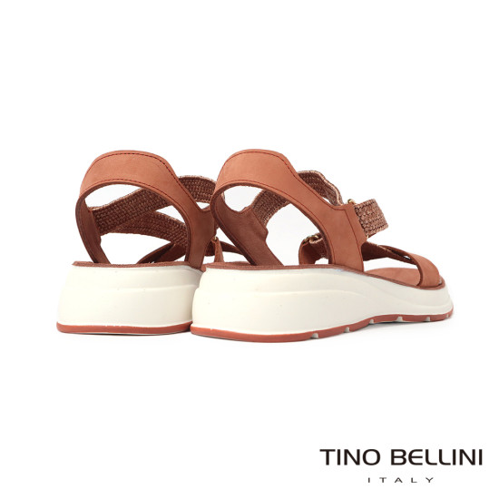 織帶牛皮革繞帶厚底涼鞋FSJO011-6