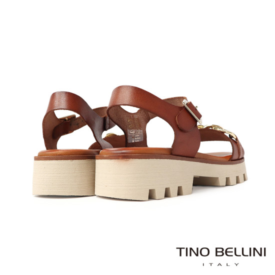 鍊環牛皮釦帶厚底涼鞋FSJV002-6