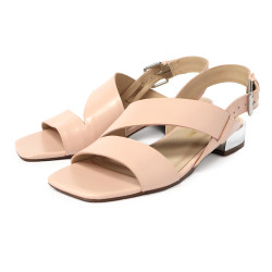 牛皮寬帶繞踝低跟涼鞋FSKT0003-7