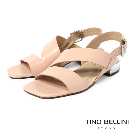 牛皮寬帶繞踝低跟涼鞋FSKT0003-7