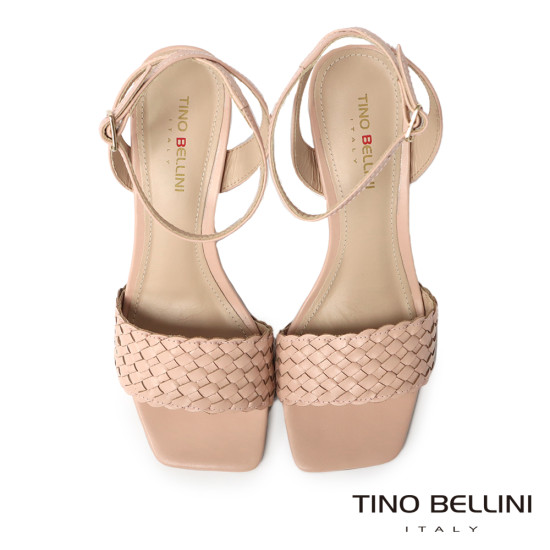 編織牛皮繞踝高跟涼鞋FSLT017-3