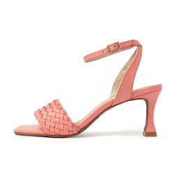 編織牛皮繞踝高跟涼鞋FSLT017-7