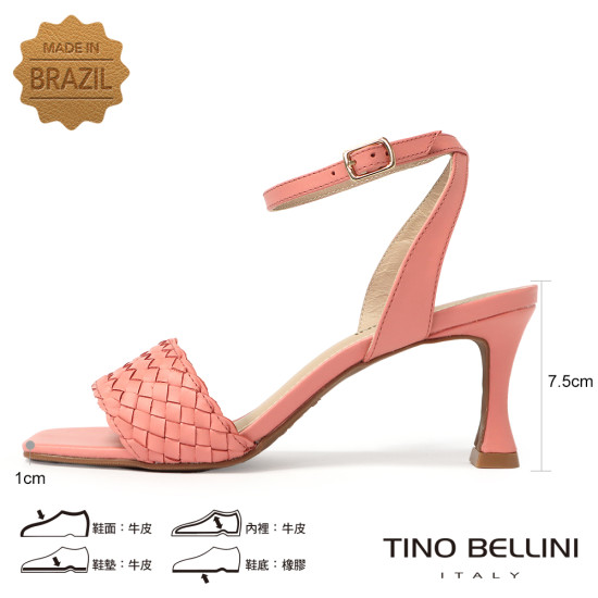 編織牛皮繞踝高跟涼鞋FSLT017-7