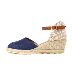 露趾麻邊楔型涼鞋FSNT004-4