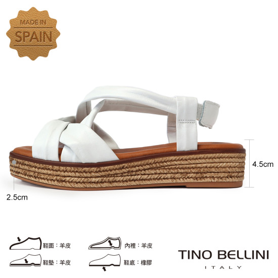 西班牙羊皮厚底草編涼鞋FSNT015-0