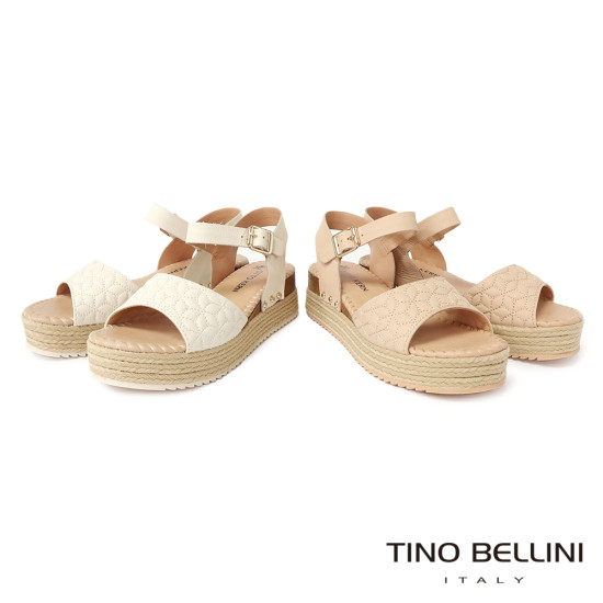 繫帶麻邊厚底涼鞋FSOO004-3