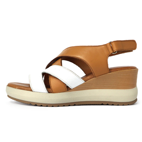 牛皮雙色拼接楔型涼FSOT0005-9