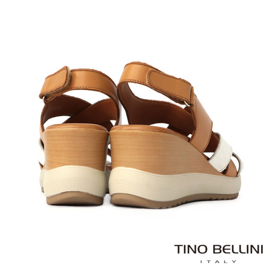 牛皮雙色拼接楔型涼FSOT0005-9