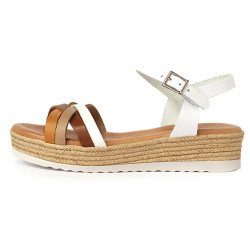 交叉細帶繫踝厚底涼鞋FSOV0002-0