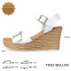 牛皮釦帶楔型涼鞋FSPO0003-0