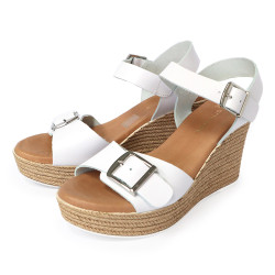 牛皮釦帶楔型涼鞋FSPO0003-0