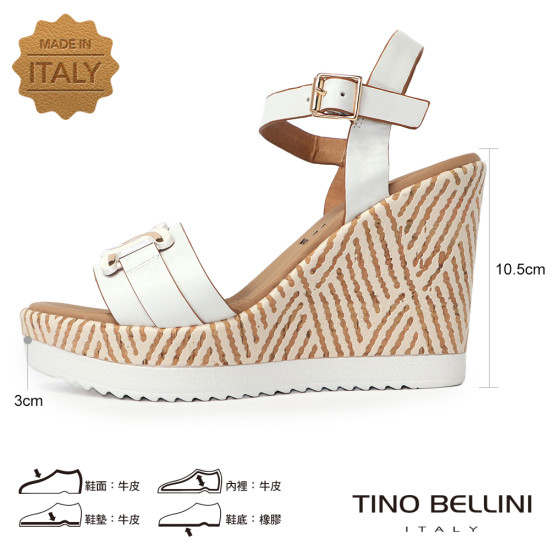 飾釦紋理楔型涼鞋FSPV005-0